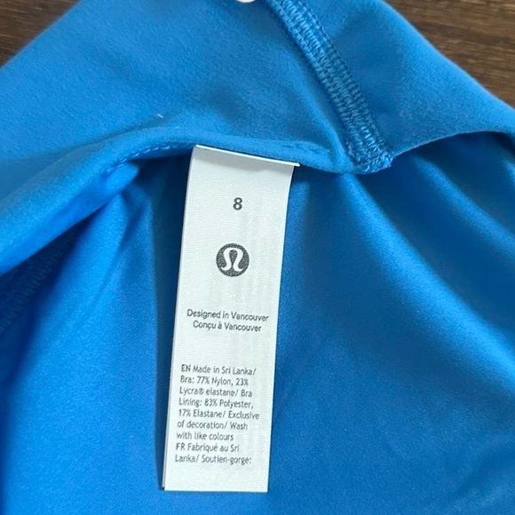 Lululemon-Wunder Train Strappy Blue Racer Bra
Light Support size 8-NWT - Picture 6 of 7